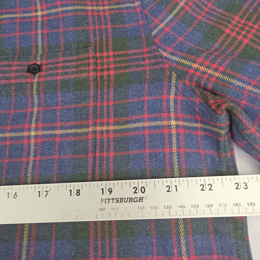 Faherty Legend Sweater Shirt Mens Large Multi Plaid Flannel Organic Cotton - Picture 7 of 10